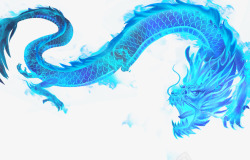 蓝龙中国古典神兽苍龙高清图片
