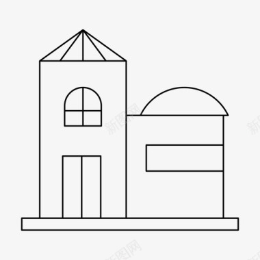 建筑住宿城市图标