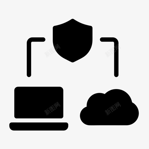 vpn网络云计算机svg_新图网 https://ixintu.com 网络 安全 云计算 计算机