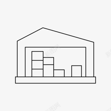 库存车库仓库图标