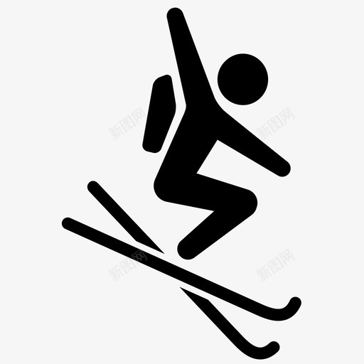 自由泳跳跃雪svg_新图网 https://ixintu.com 自由泳 跳跃 技巧 冬季 户外运动