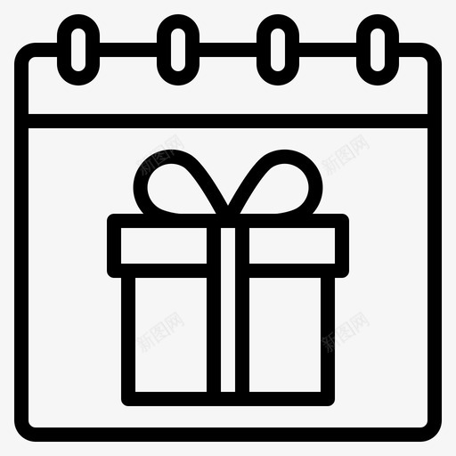 庆典日历日期svg_新图网 https://ixintu.com 日期 日历 礼物 庆典