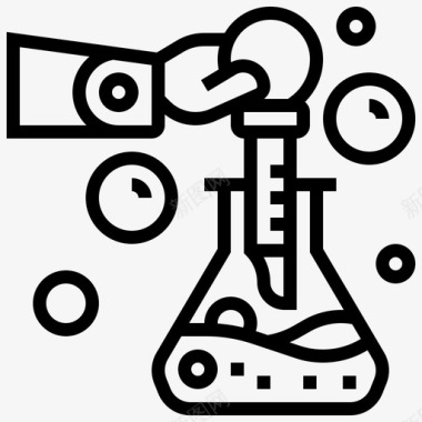 化学滴管烧瓶实验室图标