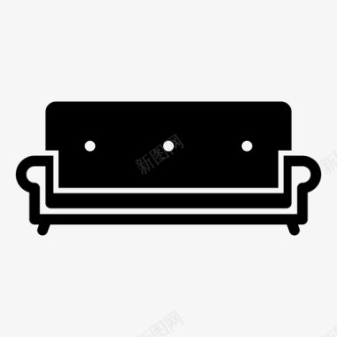休闲沙发扶手椅家具图标