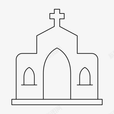 教堂神圣宗教图标