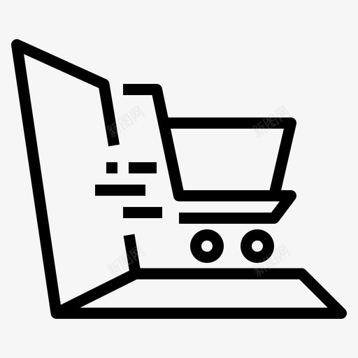 网上购物送货电子商务svg_新图网 https://ixintu.com 网上购物 送货 电子商务 全息图 航运 购物 物流