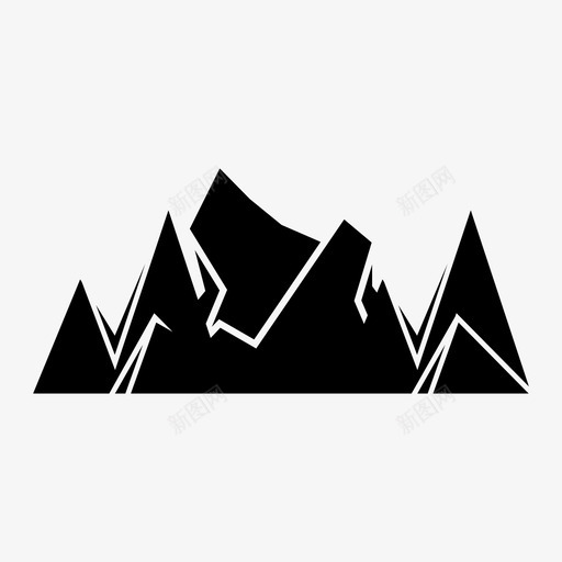 山脉山峰岩石svg_新图网 https://ixintu.com 山脉 山峰 岩石 风景 山谷