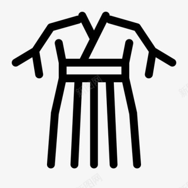 韩服服装时尚图标