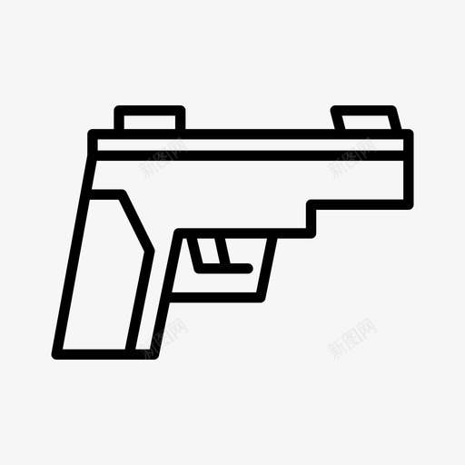 手枪火枪svg_新图网 https://ixintu.com 手枪 火枪 射击 武器 基本 图标