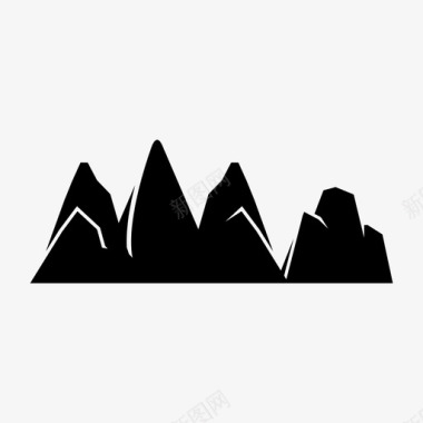 山山脉自然图标