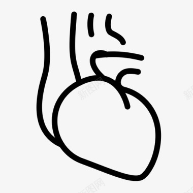 心脏解剖学医学图标