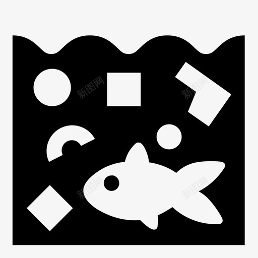 海洋塑料环境鱼类svg_新图网 https://ixintu.com 塑料 海洋 环境 鱼类 污染