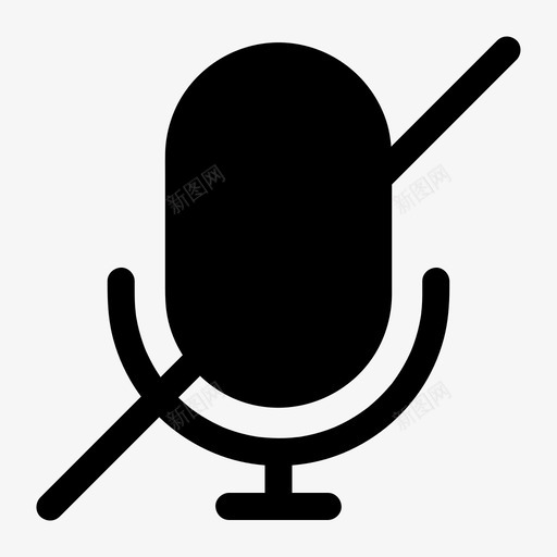 麦克风关闭音频静音svg_新图网 https://ixintu.com 麦克风 关闭 音频 静音 录音 停止 聊天 界面