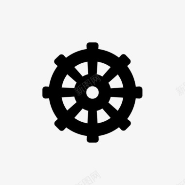 舵船方向盘图标