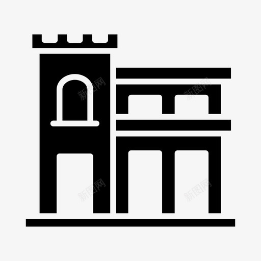 城堡建筑物堡垒svg_新图网 https://ixintu.com 城堡 建筑物 堡垒 宫殿 皇家 建筑