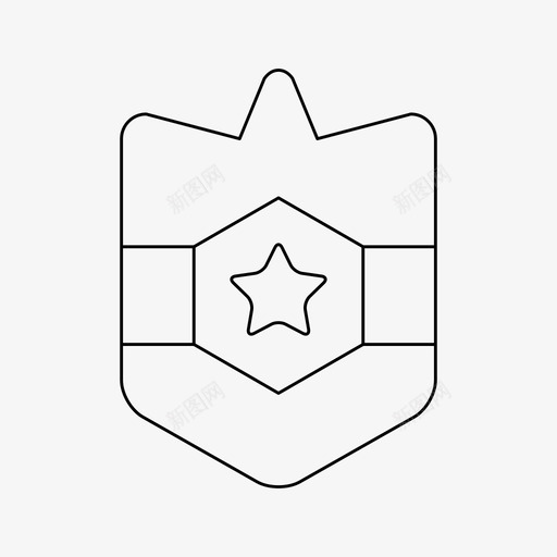 护盾保护皇家svg_新图网 https://ixintu.com 护盾 保护 皇家 安全 星型 细线