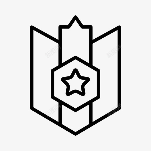 盾徽章皇家svg_新图网 https://ixintu.com 徽章 皇家 安全 星型 盾线