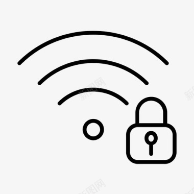 wifi安全连接互联网图标