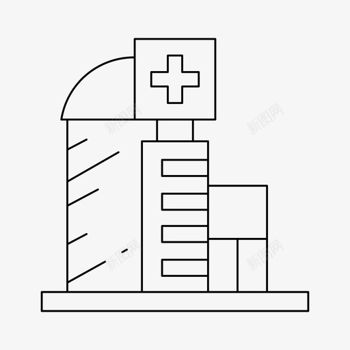 医院急救诊所svg_新图网 https://ixintu.com 医院 急救 诊所 医务室 医疗 细线