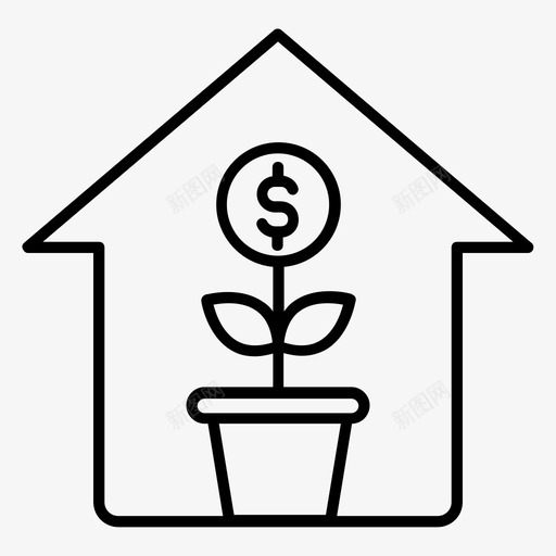 住宅投资增长货币svg_新图网 https://ixintu.com 投资 住宅 增长 货币 商业