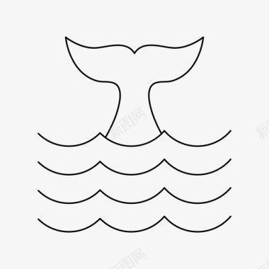 鲸鱼海豚鱼图标