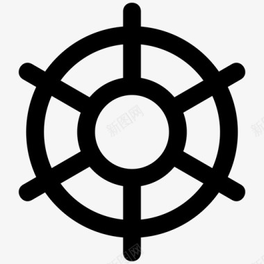 船轮舵海图标