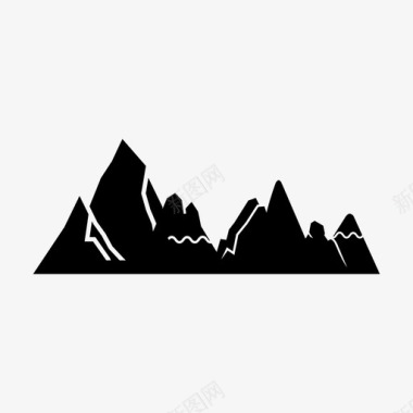 山脉山峰岩石图标