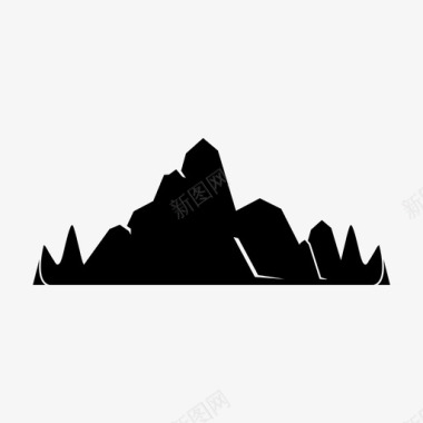 山脉山峰岩石图标