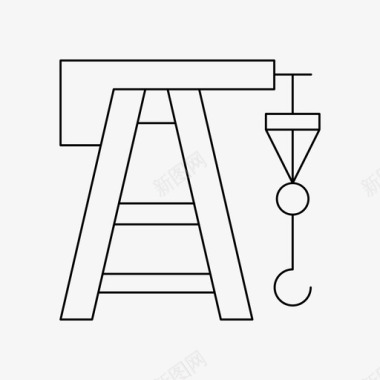 起重机建筑工厂图标