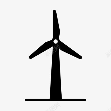 风车生态绿色能源图标