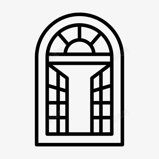 窗建筑家具svg_新图网 https://ixintu.com 建筑 建筑家 家具 家居 室内 窗线