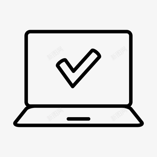 笔记本电脑批准检查svg_新图网 https://ixintu.com 电脑 笔记本 批准 检查 屏幕 线路