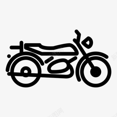 经典摩托车骑车图标