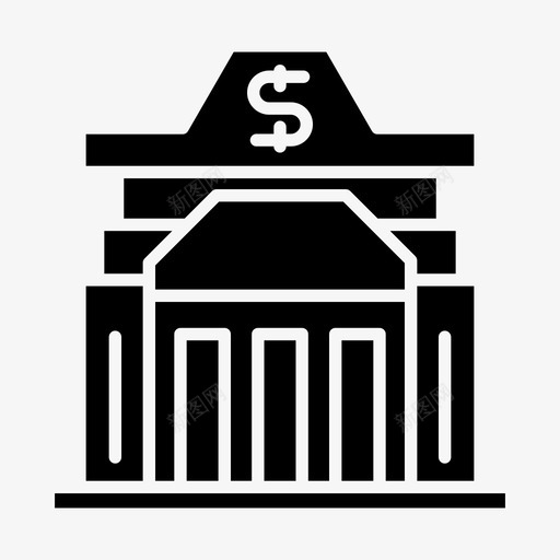 银行金融投资svg_新图网 https://ixintu.com 银行 金融投资 贷款 货币 建筑 坚固