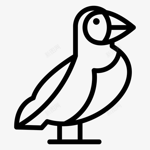 海雀动物大西洋svg_新图网 https://ixintu.com 动物 大西洋 鸟类 冰岛 海鸟