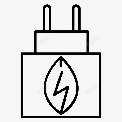 充电器电力绿色能源svg_新图网 https://ixintu.com 绿色 电力 能源 充电器 生态