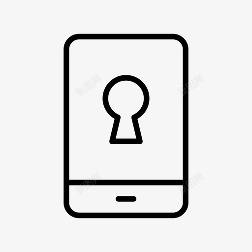 锁设备手机svg_新图网 https://ixintu.com 设备 手机 电话 安全 移动 线路