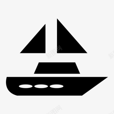 帆船巡航航海图标