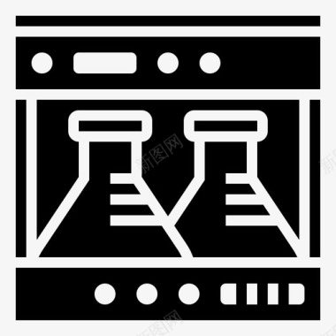 轨道振动筛烧瓶实验室图标