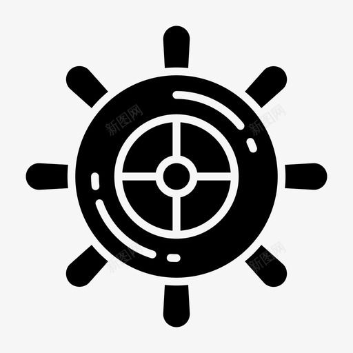 船轮操纵舵svg_新图网 https://ixintu.com 轮船 操纵 舵舵 船用 固体