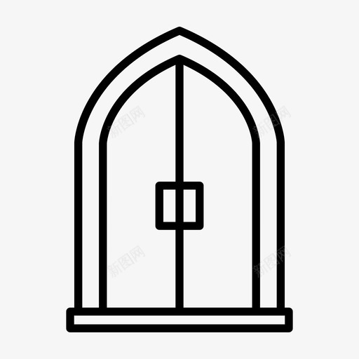 窗建筑门svg_新图网 https://ixintu.com 建筑 门家 室内 窗线