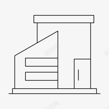 建筑住宿城市图标