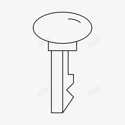 密钥加密锁svg_新图网 https://ixintu.com 密钥 加密 保护 安全 细线