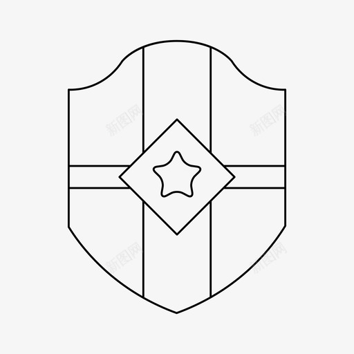 护盾保护皇家svg_新图网 https://ixintu.com 护盾 保护 皇家 安全 星型 细线