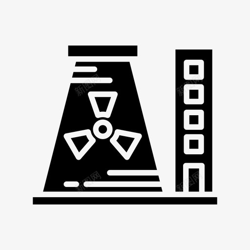 发电厂能源工业svg_新图网 https://ixintu.com 发电厂 能源工业 核辐射 建筑 固体