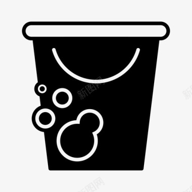 桶清洁设备容器图标