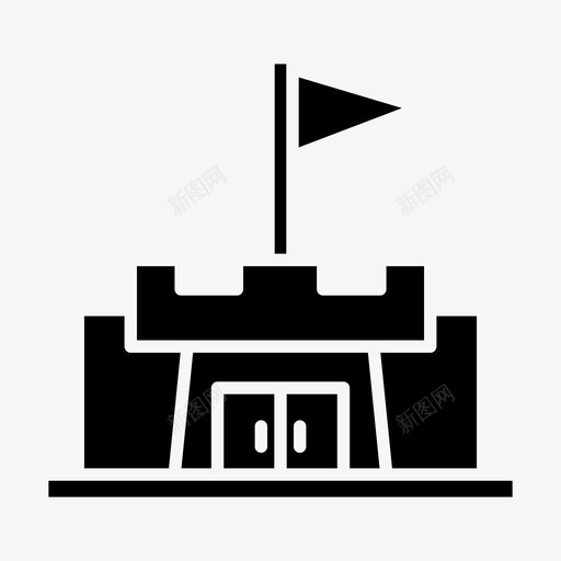 堡垒建筑物城堡svg_新图网 https://ixintu.com 建筑物 堡垒 城堡 大门 宫殿 坚固
