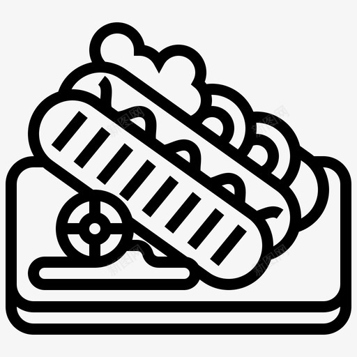 热狗食物餐svg_新图网 https://ixintu.com 热狗 聚会 食物 香肠 生日