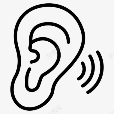 耳听觉系统听力图标