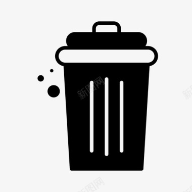 垃圾桶清洁清洁设备图标